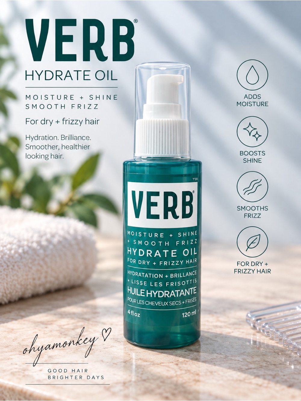 VERB Hydrate Oil Moisture + Shine for Dry & Frizzy Hair $36